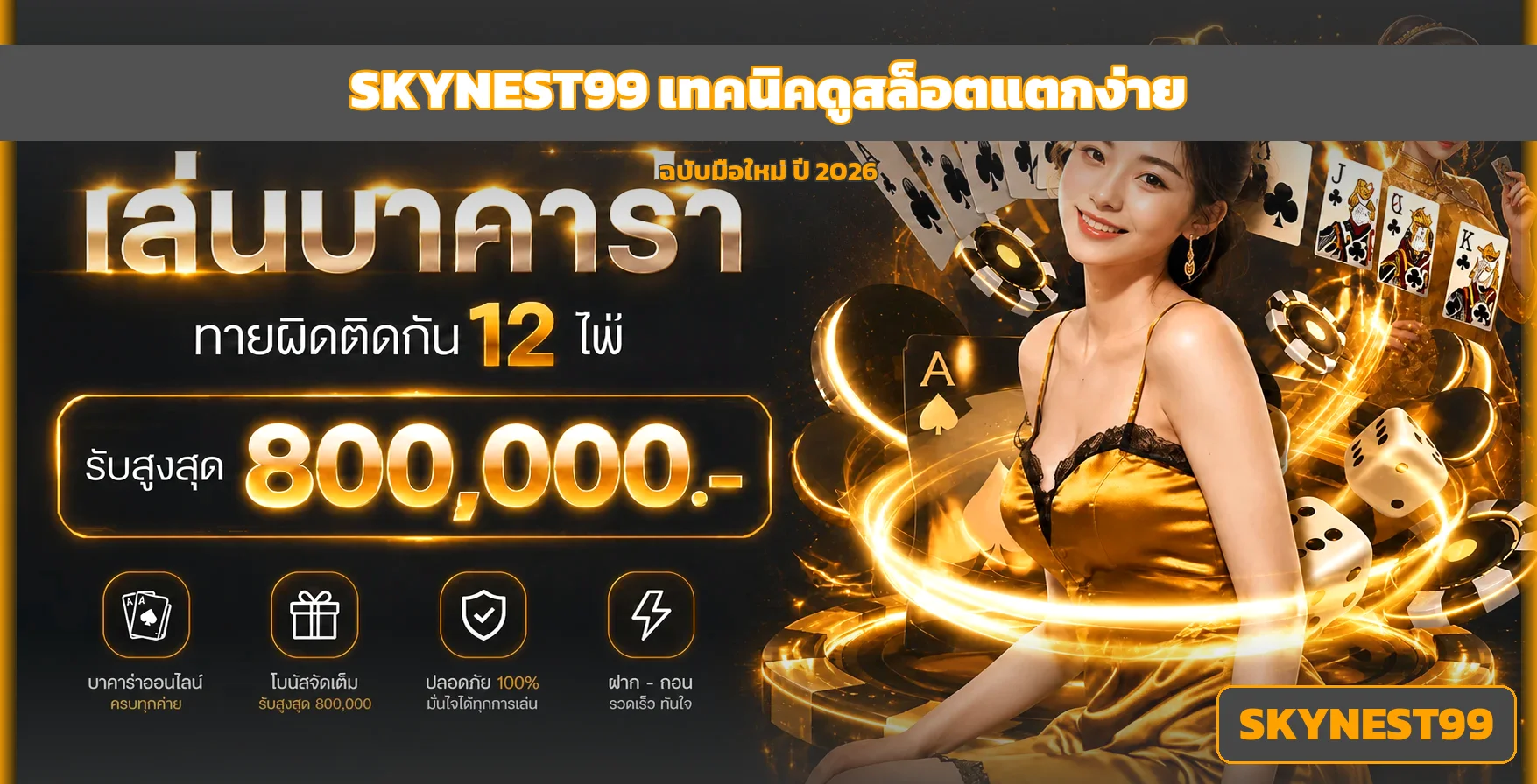 SKYNEST99 เทคนิคดูสล็อตแตกง่าย RTP สูงจ่ายจริงปี 2026